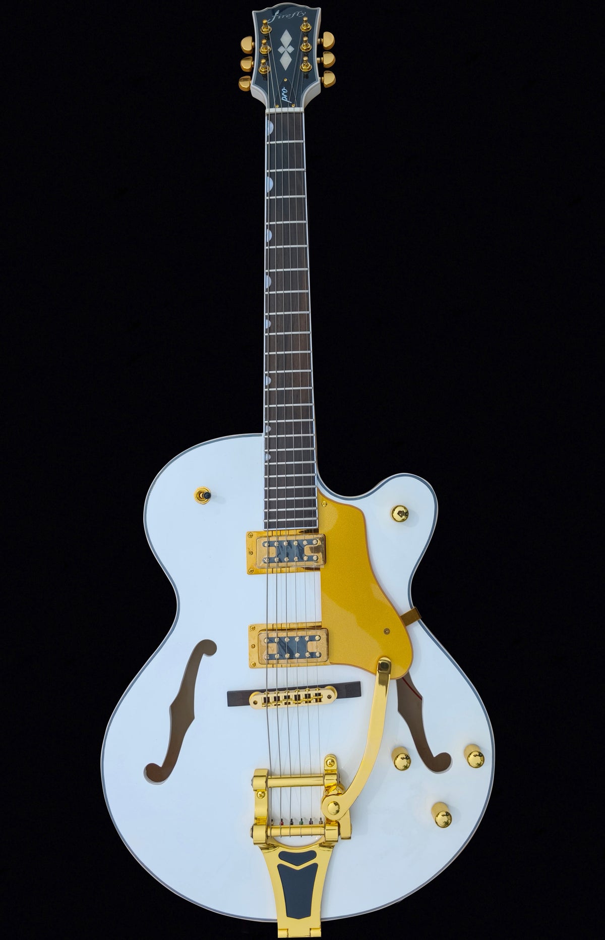 Firefly Full Hollow Body Guitar(White Color)