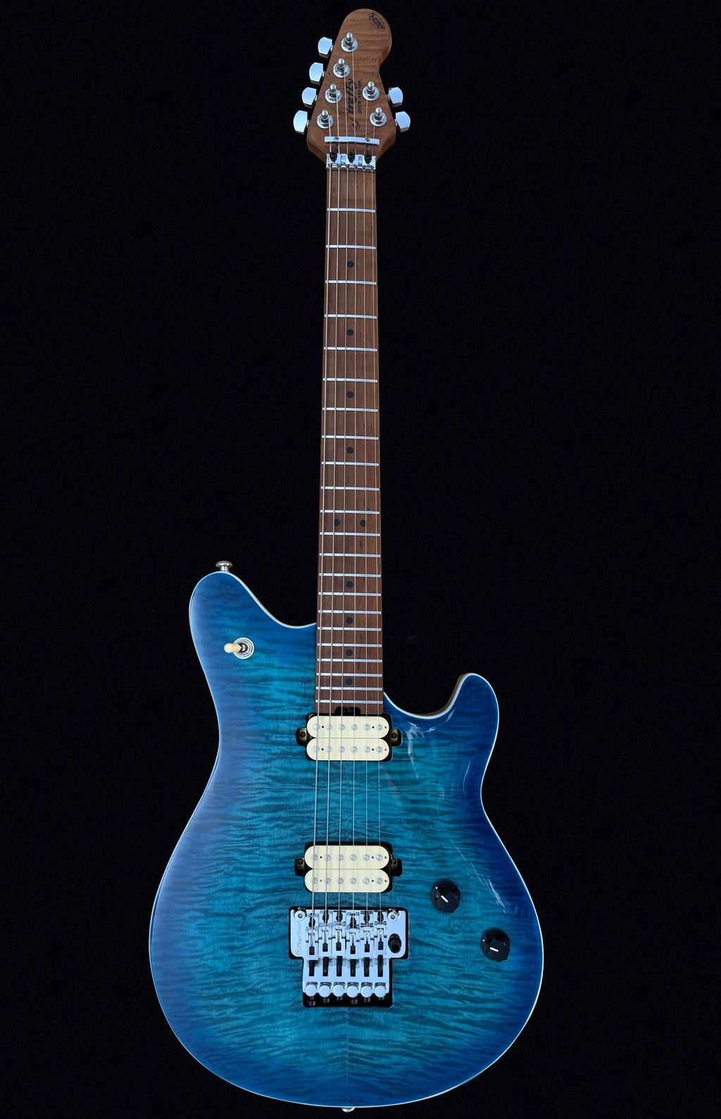 Firefly FFMN Electric Guitar With Flamed Maple Top (Transparent Blue Color)