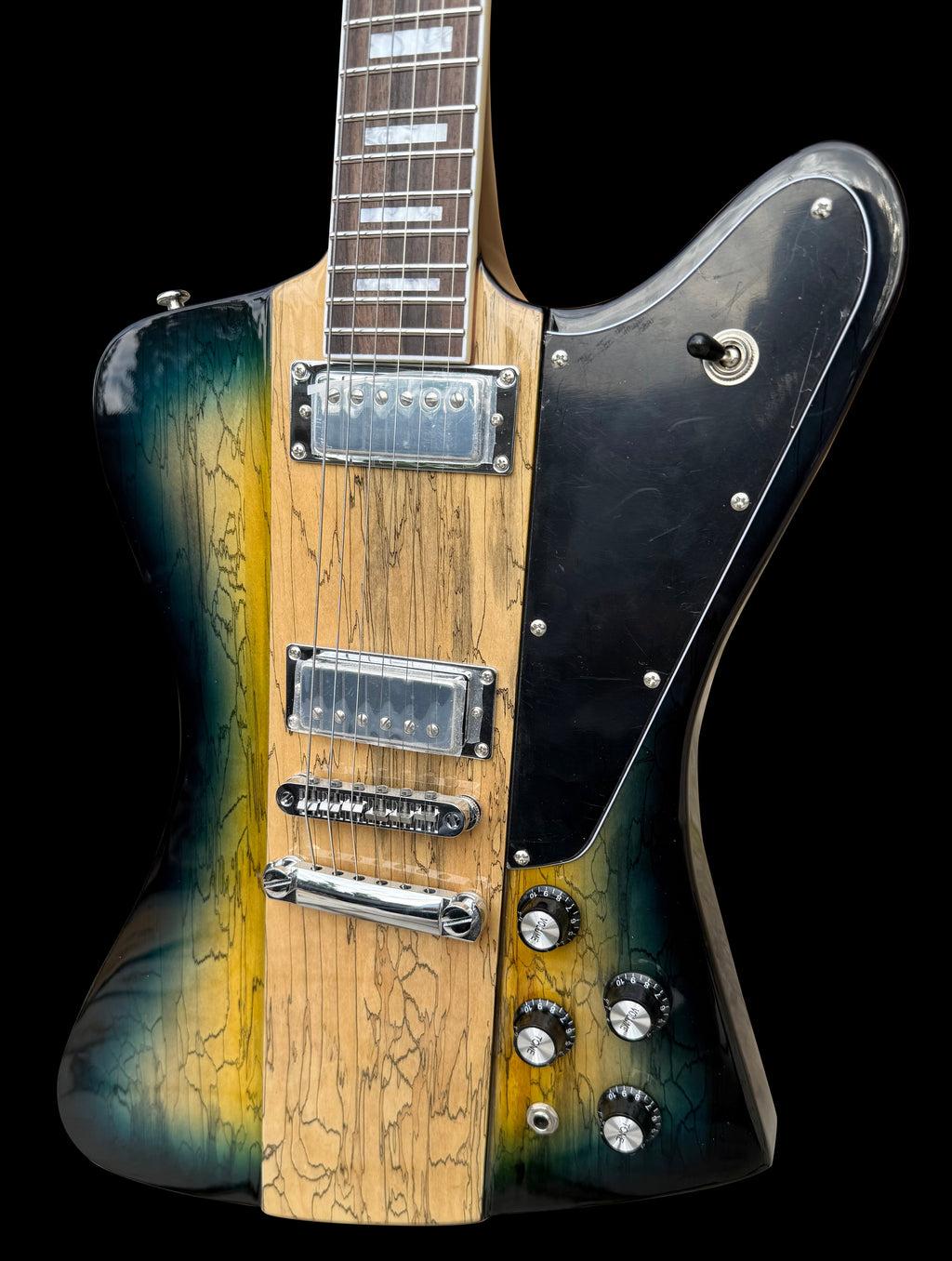 Promotion!NEW Firefly FFDB Electric Guitar (Blue Spalted Color)