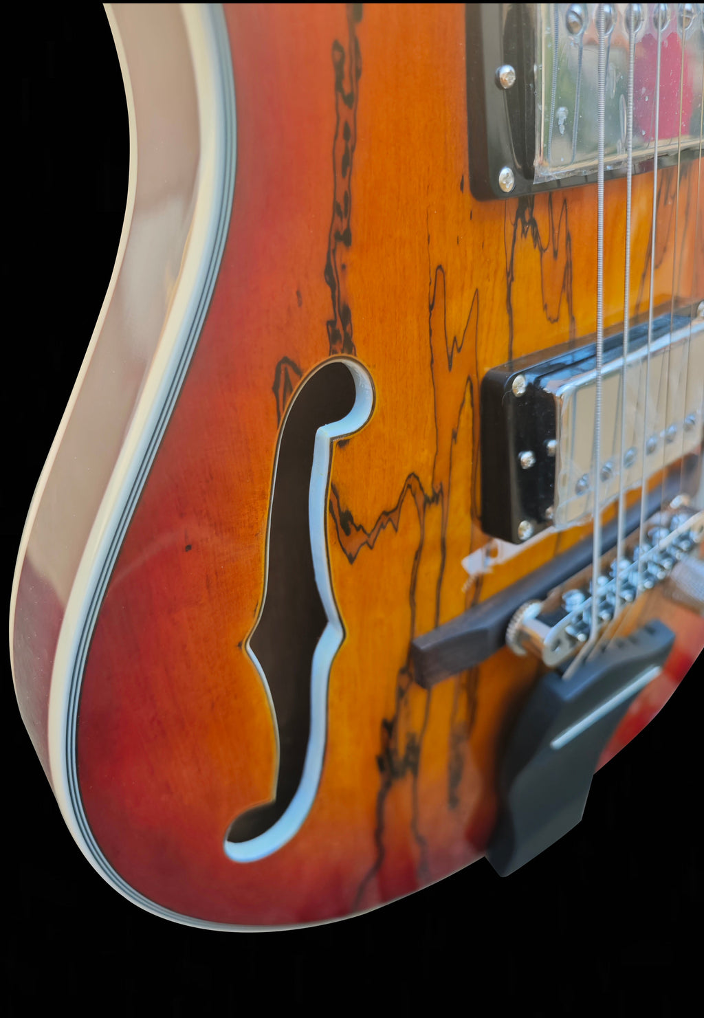 NEW Pegasus Spalted Maple ELECTRIC GUITARS (Cherry Sunburst Color)
